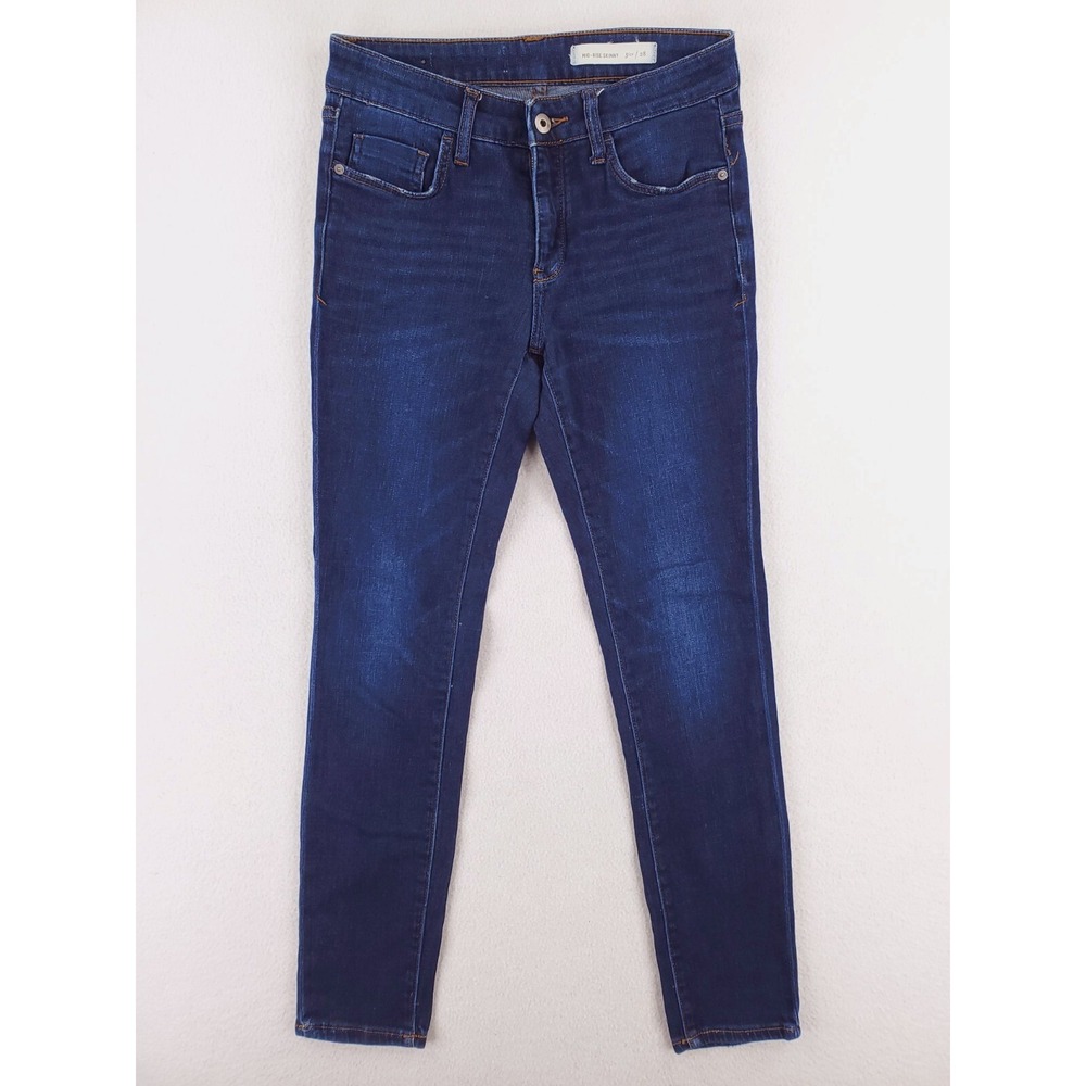 Pilcro Jeans Womens 28 Skinny Stretch Denim Pants Dark Mid Rise Anthropologie